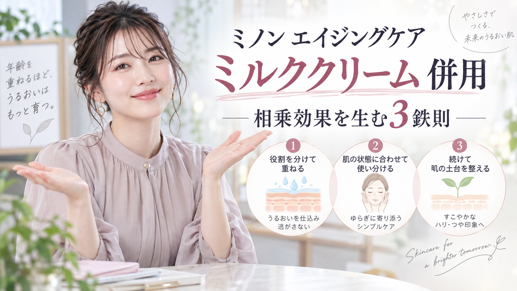 ミノン エイジングケア ミルククリーム 併用|相乗効果を生む3鉄則 Beauty Board