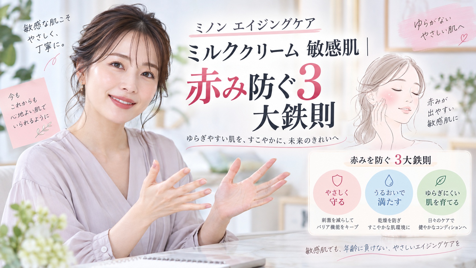 ミノン エイジングケア ミルククリーム 敏感肌｜赤み防ぐ3大鉄則 Beauty Board