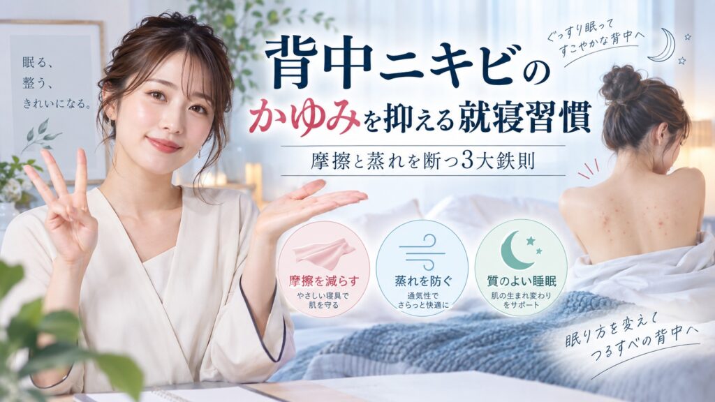 背中ニキビのかゆみを抑える就寝習慣｜摩擦と蒸れを断つ3大鉄則 Beauty Board