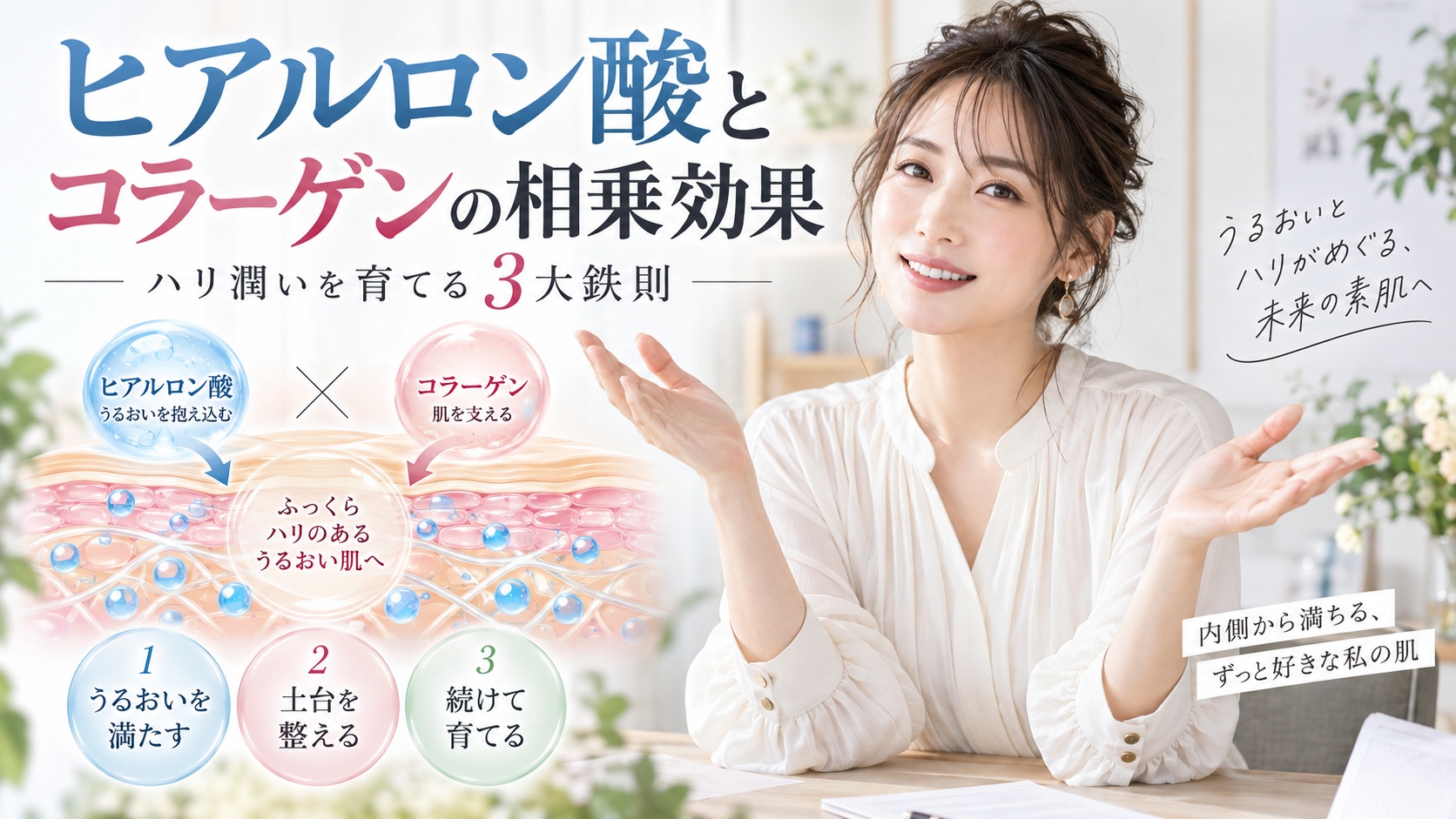 ヒアルロン酸とコラーゲンの相乗効果｜ハリ潤いを育てる3大鉄則 Beauty Board
