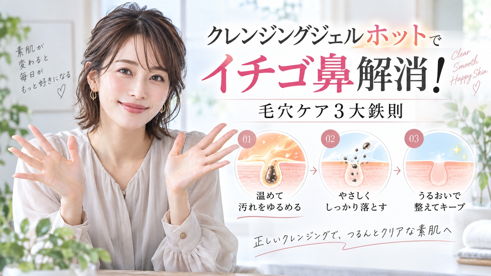 クレンジングジェルホットでイチゴ鼻解消！毛穴ケア3大鉄則 Beauty Board