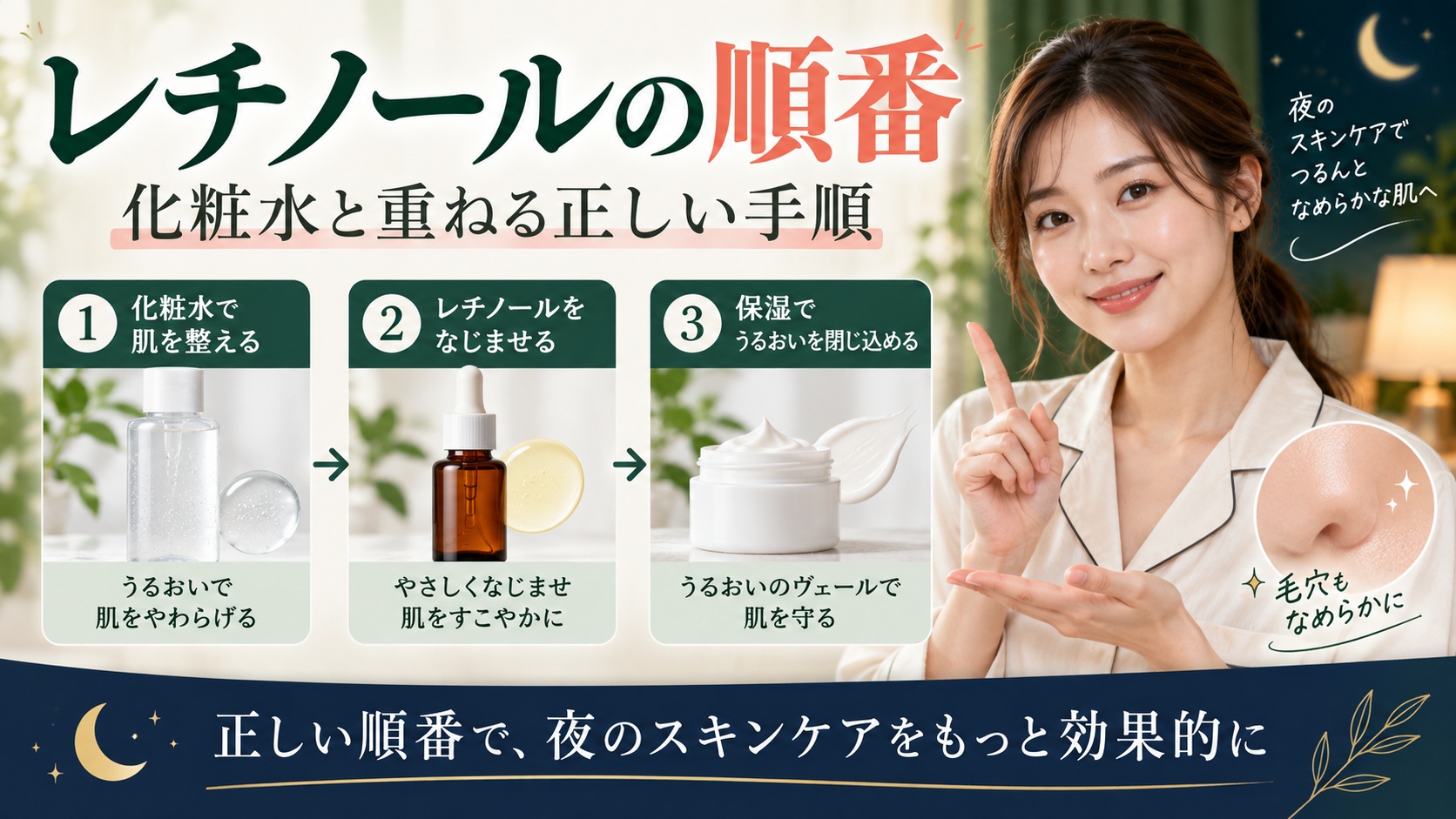 イニスフリー レチノールの順番は?化粧水と重ねる正しい手順