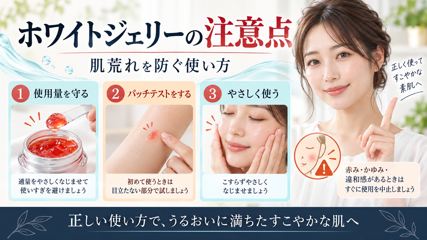 アスタリフト ホワイトジェリーの注意点!肌荒れ防ぐ使い方