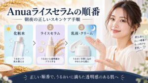 Anuaライスセラムの順番は？朝夜の正しいスキンケア手順