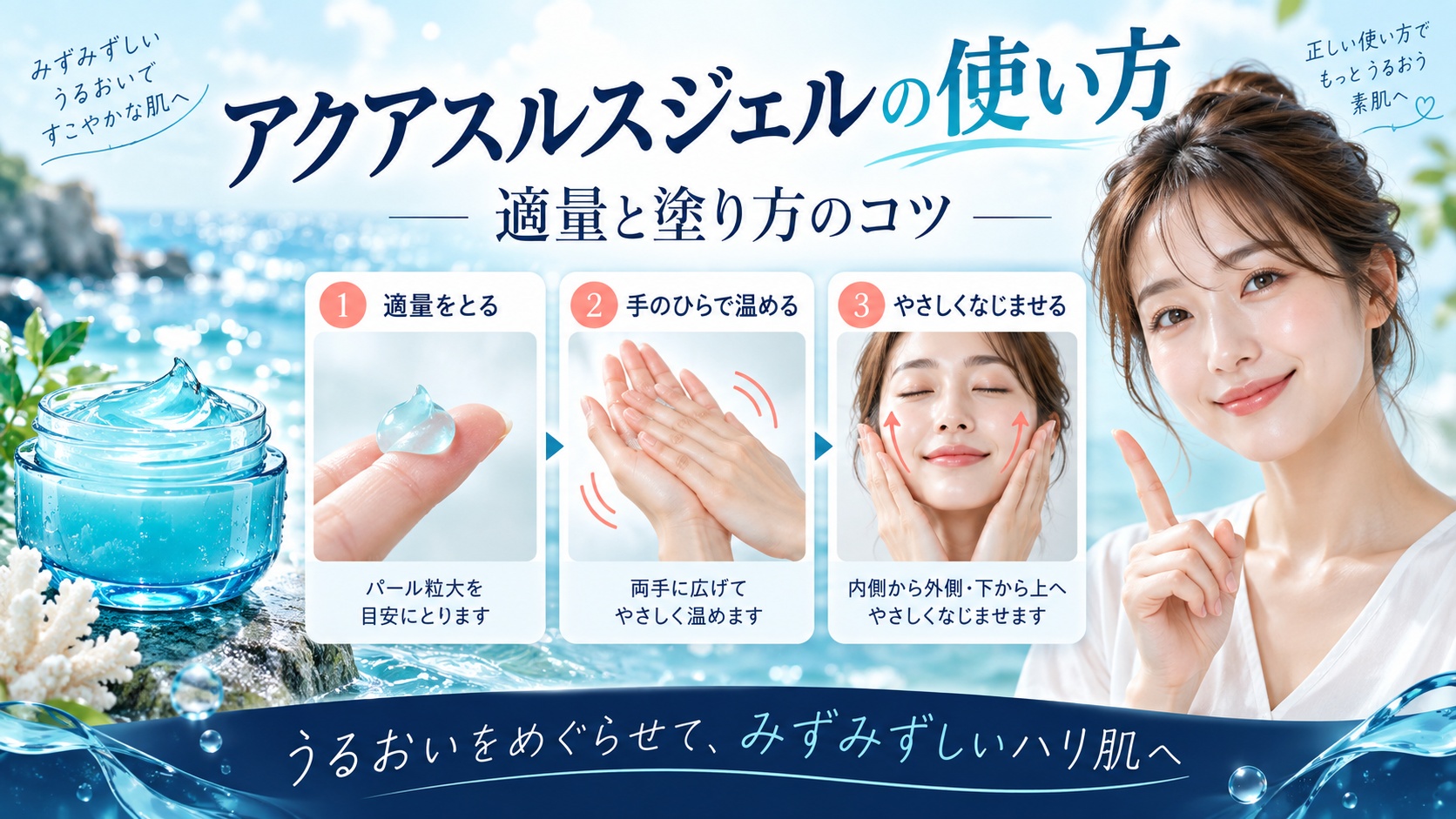 ビオテルムアクアスルスジェルの使い方!適量と塗り方のコツ