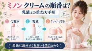 ミノン モイストチャージクリームの順番は？乳液との重ね方手順