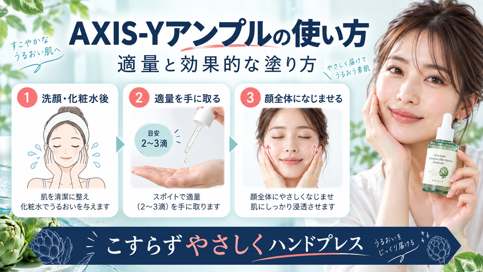 AXIS-Yアーティチョークアンプルの使い方!適量と効果的塗布