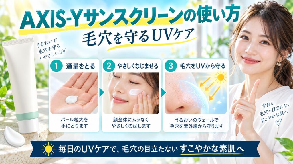 AXIS-Yバイオームサンスクリーンの使い方！毛穴守るUV