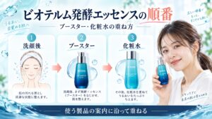 ビオテルム発酵エッセンスの順番！ブースターと化粧水の重ね方