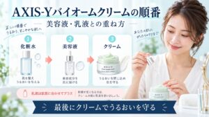AXIS-Yバイオームクリームの順番！美容液や乳液との重ね方