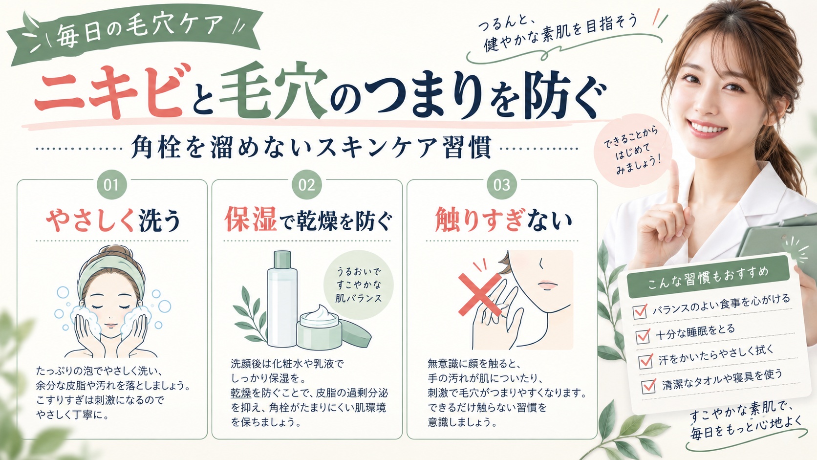 ニキビと毛穴のつまりを根本から防ぐ!角栓を溜めないスキンケア習慣