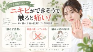 ニキビができそうで触ると痛い！赤く腫れる前の正しい初期ケアとNG習慣