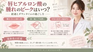 唇ヒアルロン酸の腫れのピークはいつ？経過とダウンタイムの正しい過ごし方