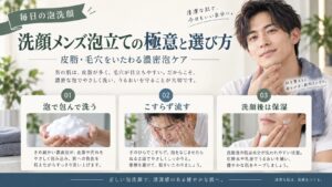 洗顔メンズ泡立ての極意と選び方！皮脂毛穴を制する濃密泡スキンケア