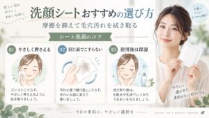洗顔シートおすすめ決定版！摩擦を抑えて毛穴汚れを拭き取る選び方