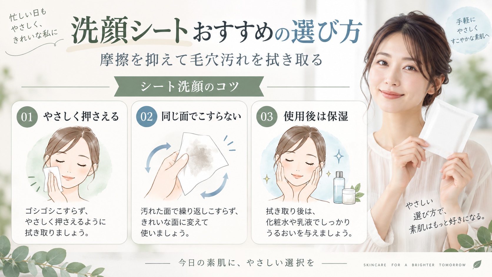 洗顔シートおすすめ決定版！摩擦を抑えて毛穴汚れを拭き取る選び方
