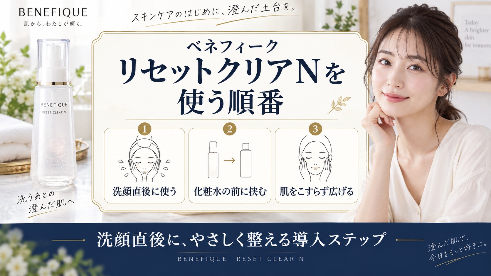 ベネフィーク リセットクリアNを使う順番を解説する美容ボード