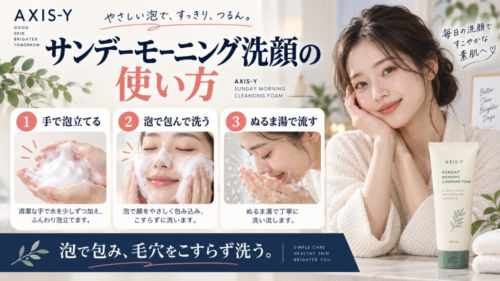 サンデーモーニング洗顔の使い方