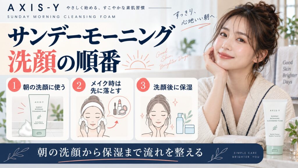 サンデーモーニング洗顔の順番