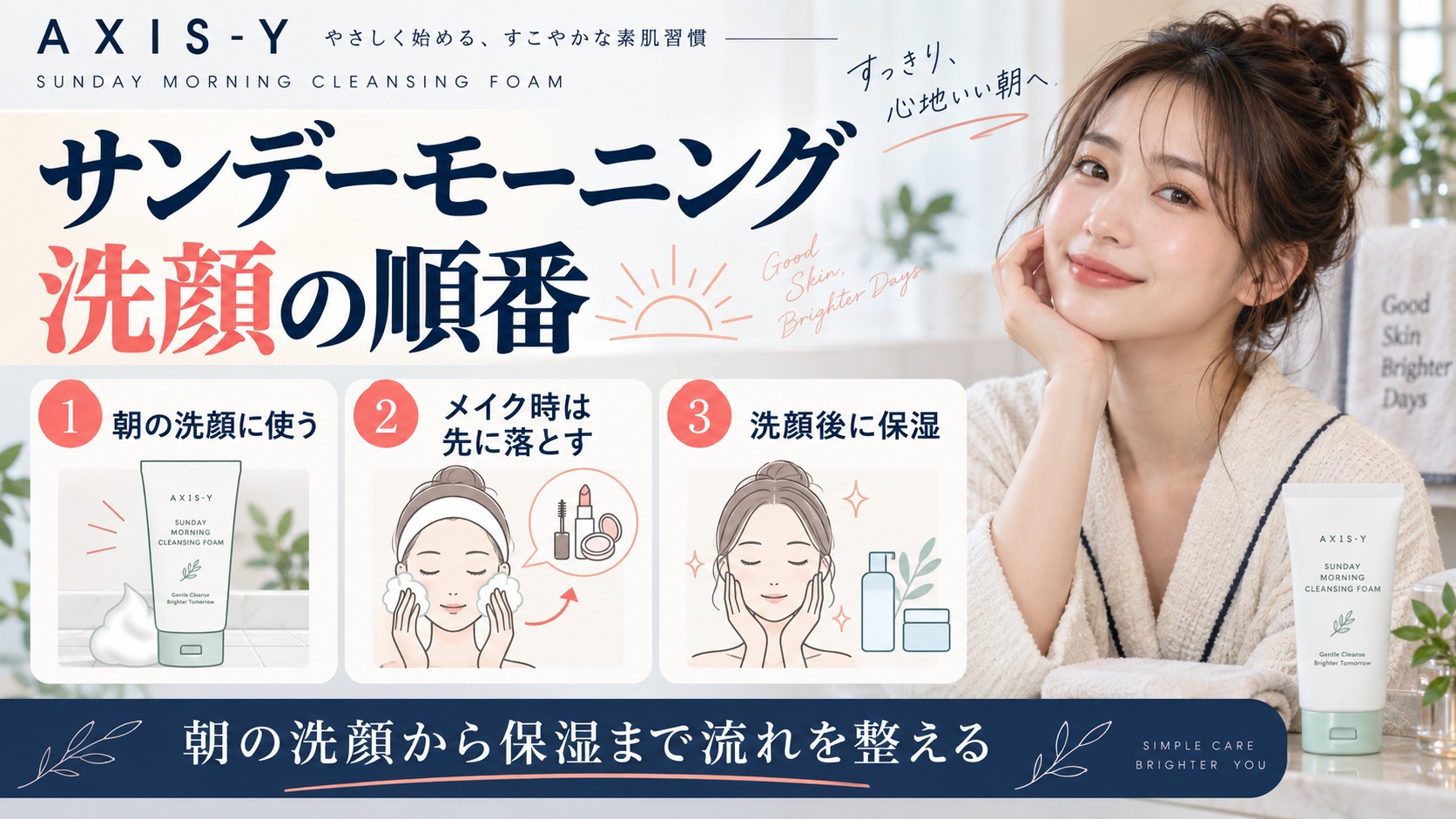 サンデーモーニング洗顔の順番