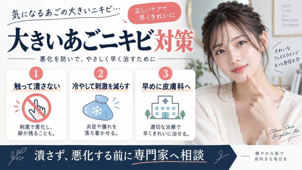 大きいあごニキビ対策