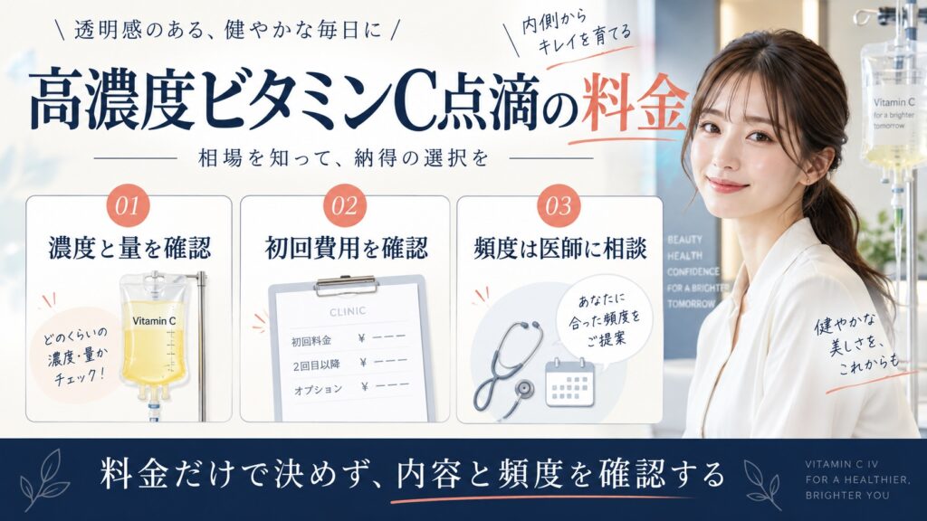 高濃度ビタミンC点滴の料金