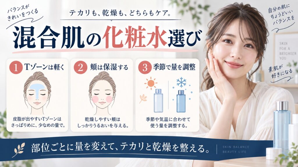 混合肌の化粧水選び