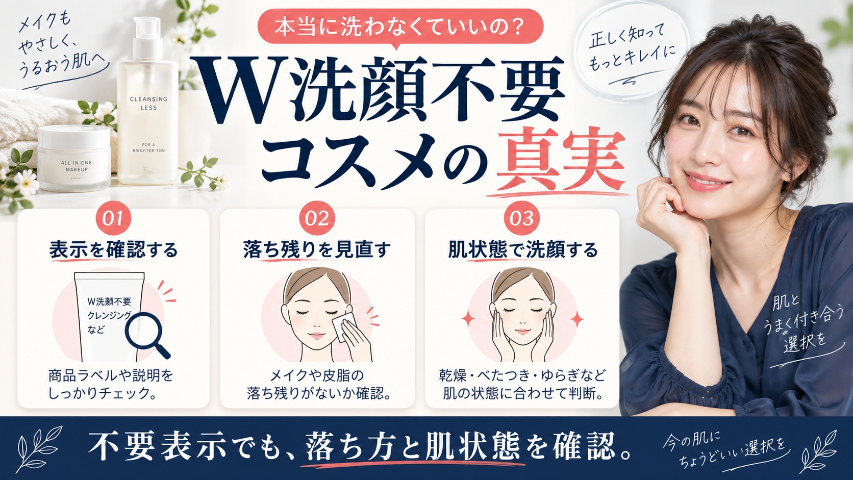 W洗顔不要コスメの真実