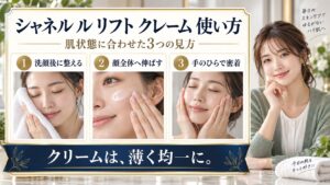 シャネルルリフトクレームNの使い方！手のひらですべらせる6経路