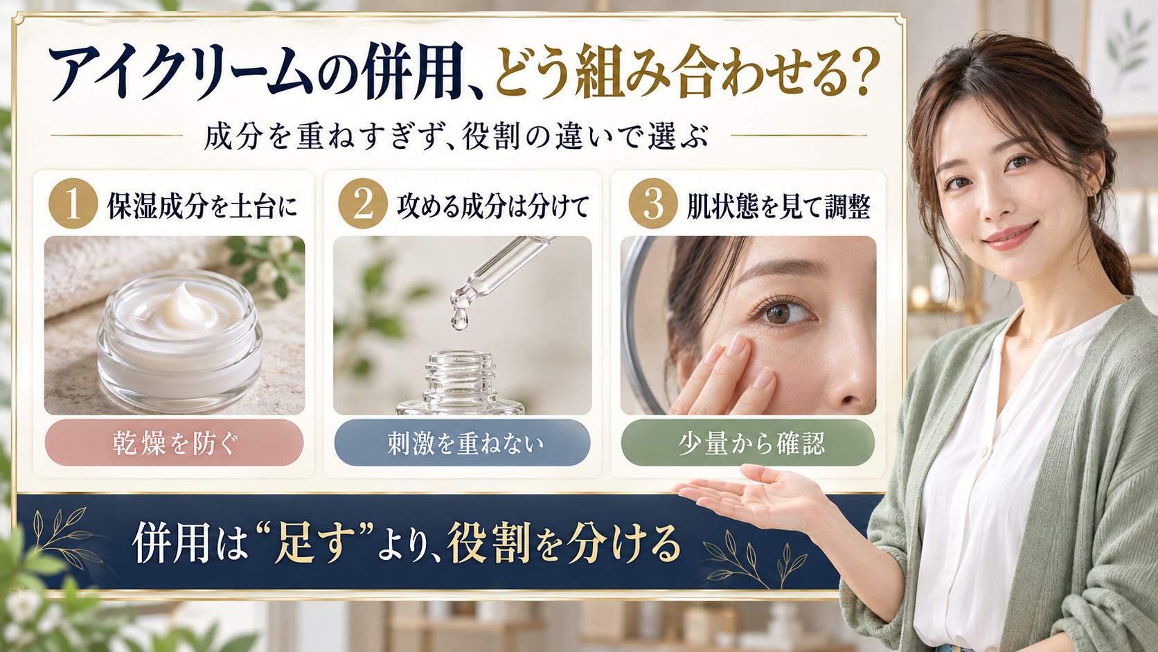 クラランス トータル アイ インテンス Nの併用方法を3ステップで解説するアイキャッチ