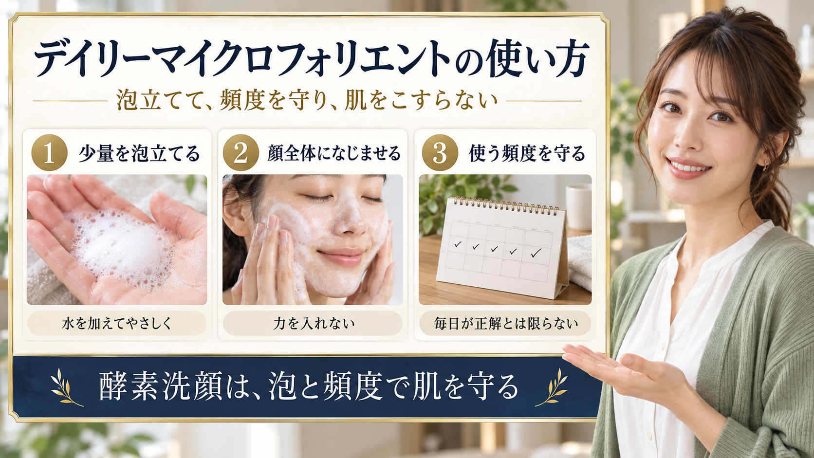 ダーマロジカ デイリーマイクロフォリエントの使い方を3ステップで解説するアイキャッチ