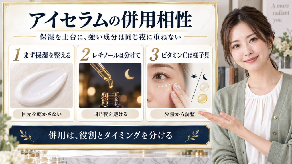 コスメデコルテ リポソーム アイセラムの併用相性を3ステップで解説するアイキャッチ