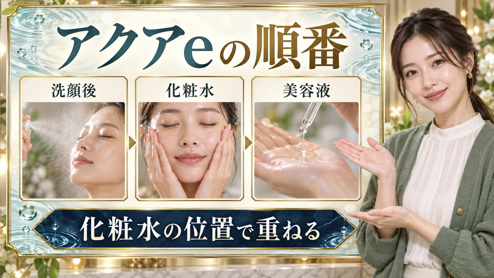 イプサ ザ・タイムR アクアeの順番|導入液・美容液との正しい重ね方 アイキャッチ