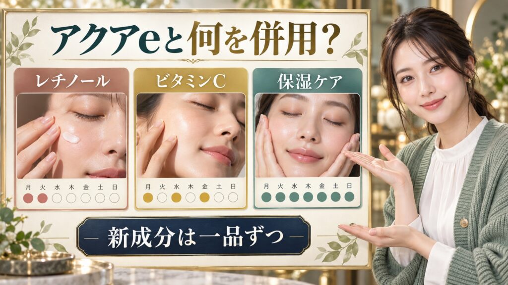 イプサ ザ・タイムR アクアeの併用相性｜レチノール・ビタミンC活用法 アイキャッチ