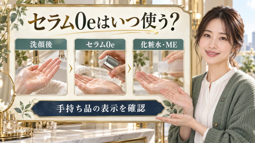 イプサ セラム0eの順番｜化粧水前？アクア・MEとの正しい重ね方 アイキャッチ