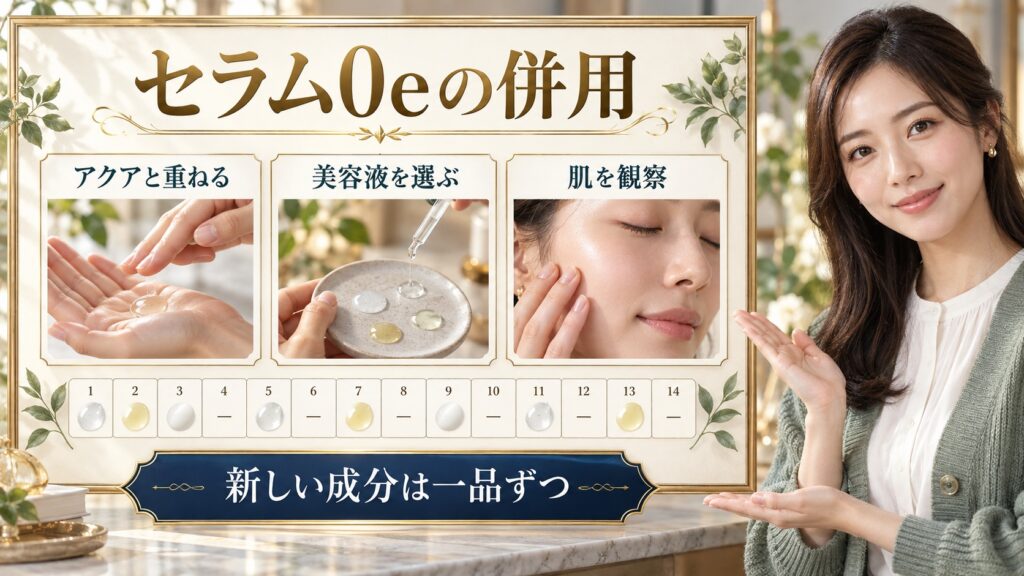 イプサ セラム0eの併用ガイド｜アクア・ビタミンCとの相乗的な働き アイキャッチ