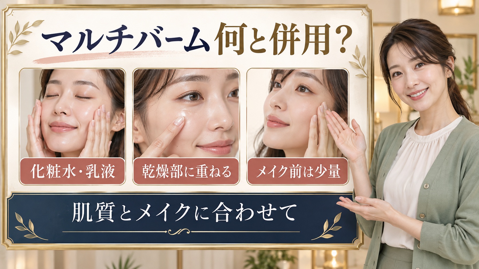ダルバ マルチバームスティックの組み合わせ｜美肌を育むスキンケア設計 アイキャッチ