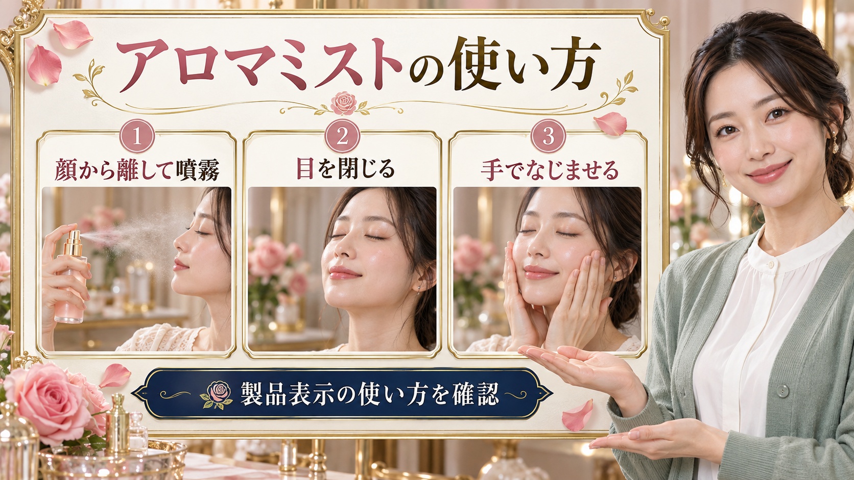 ダルバ アロマティックスプレーセラムの使い方|ローズの潤いミスト アイキャッチ