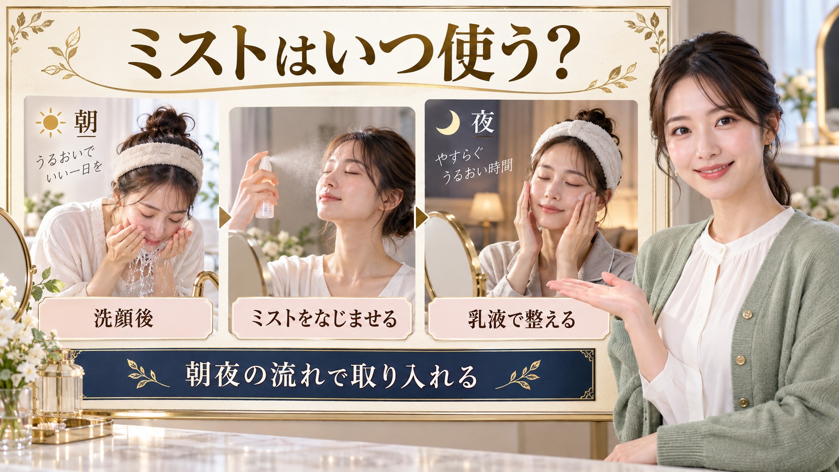 ダルバ アロマティックスプレーセラムの順番｜朝夜・メイク前の導入手順 アイキャッチ