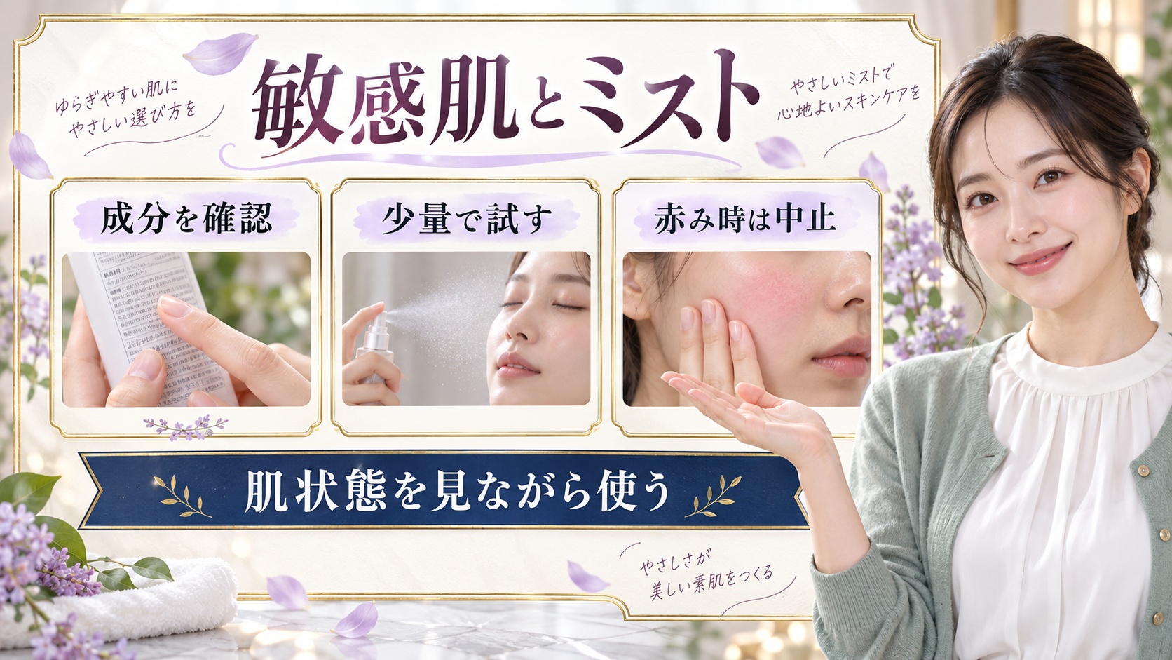 ダルバ アロマティックスプレーセラムと敏感肌|刺激を抑える低刺激設計 アイキャッチ