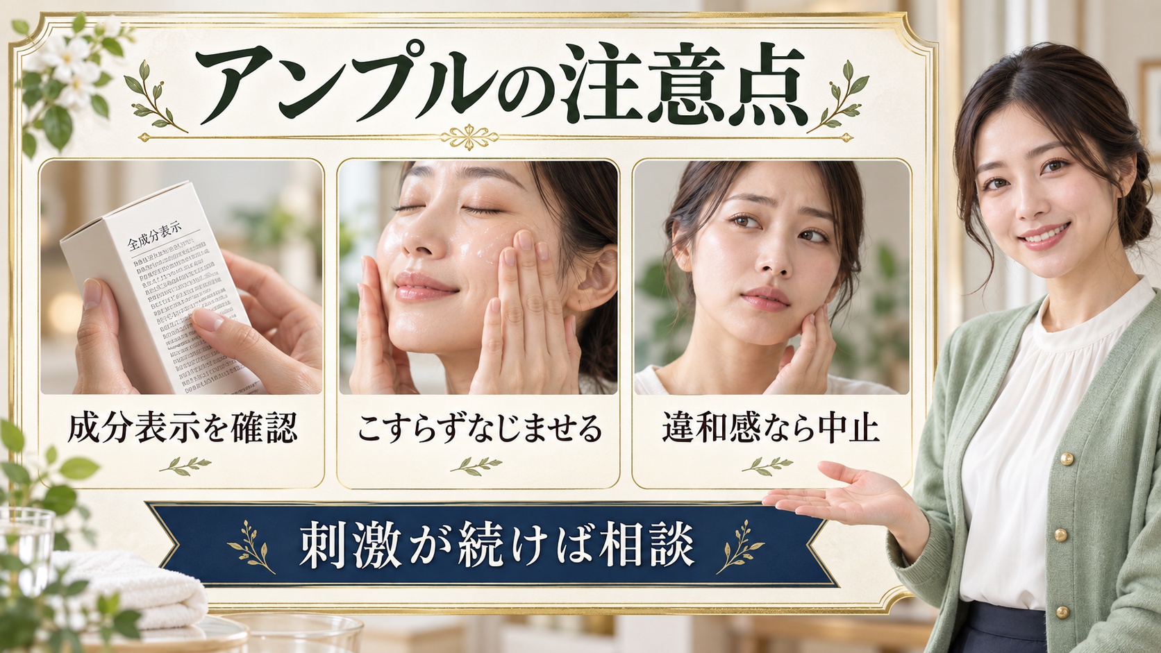 ダルバ ヴィーガンアンプルの注意点|肌トラブルを防ぐ使用法 アイキャッチ