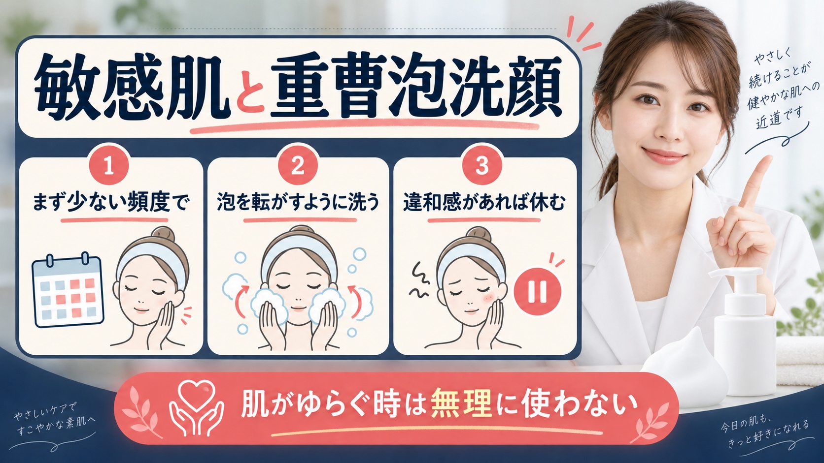 毛穴撫子重曹泡洗顔と敏感肌｜刺激を防ぐ正しい使い方と頻度