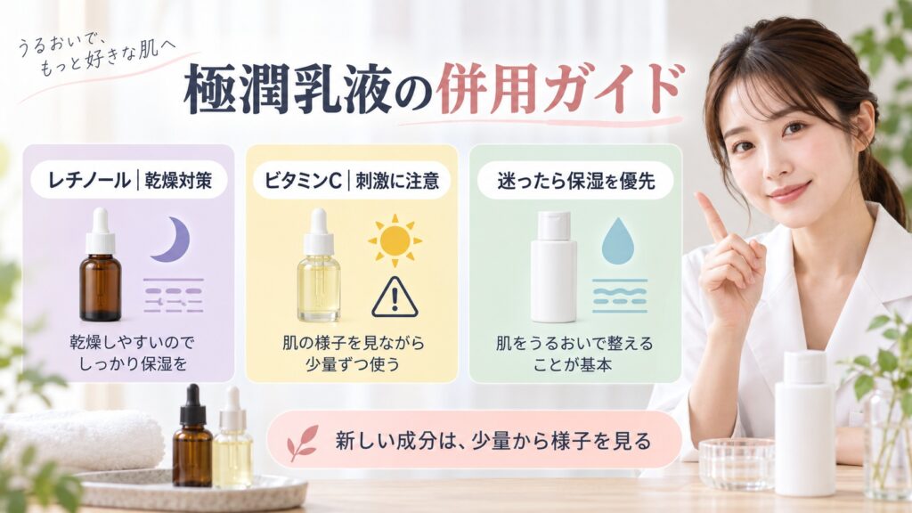 肌ラボ極潤ヒアルロン乳液の併用ガイド｜レチノール・ビタミンCとの相性
