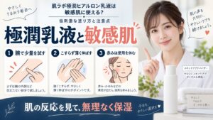 肌ラボ極潤ヒアルロン乳液は敏感肌に使える？低刺激な塗り方と注意点