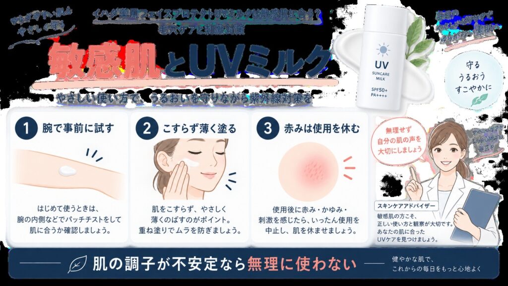 イハダ薬用フェイスプロテクトUVミルクは敏感肌に合う？毛穴ケアと刺激対策