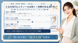 たるみ毛穴にレチノールは効く？効果が出るまでの期間と正しい使い方 Beauty Board