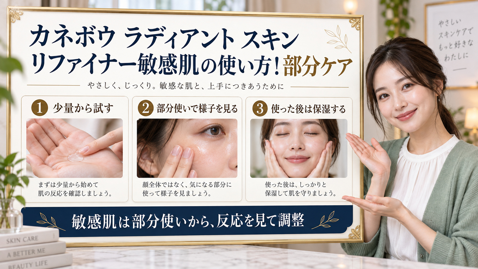 カネボウ ラディアント スキン リファイナーを敏感肌で使う方法のアイキャッチ
