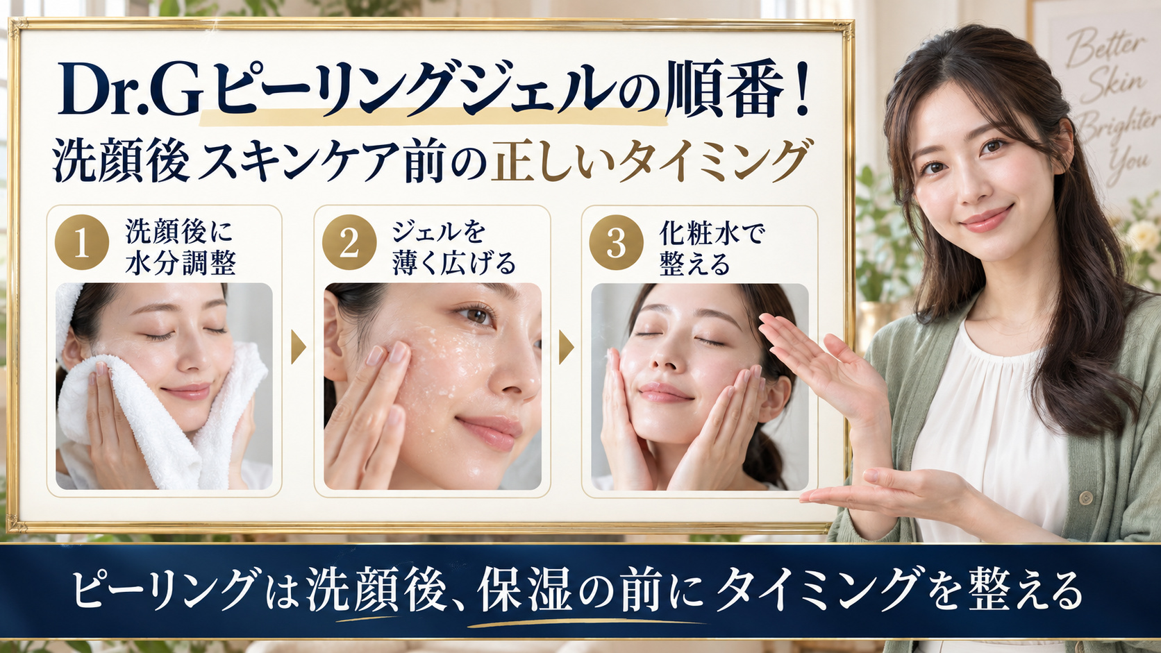 Dr.Gピーリングジェルを使う順番のアイキャッチ