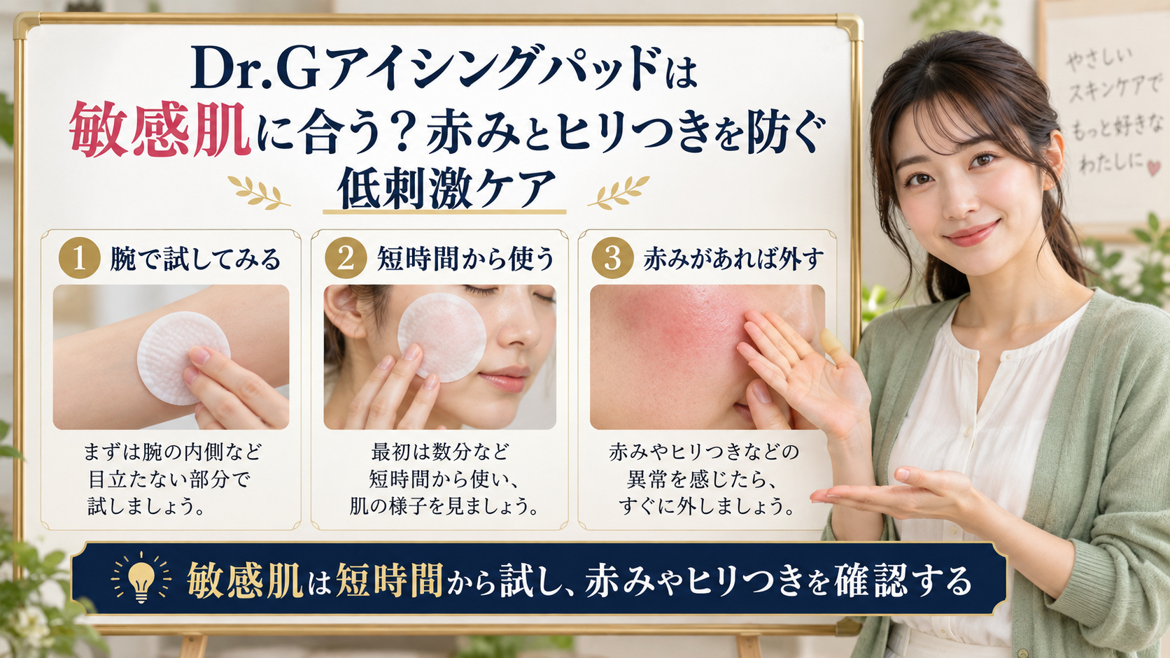 Dr.Gアイシングパッドを敏感肌で使う方法のアイキャッチ