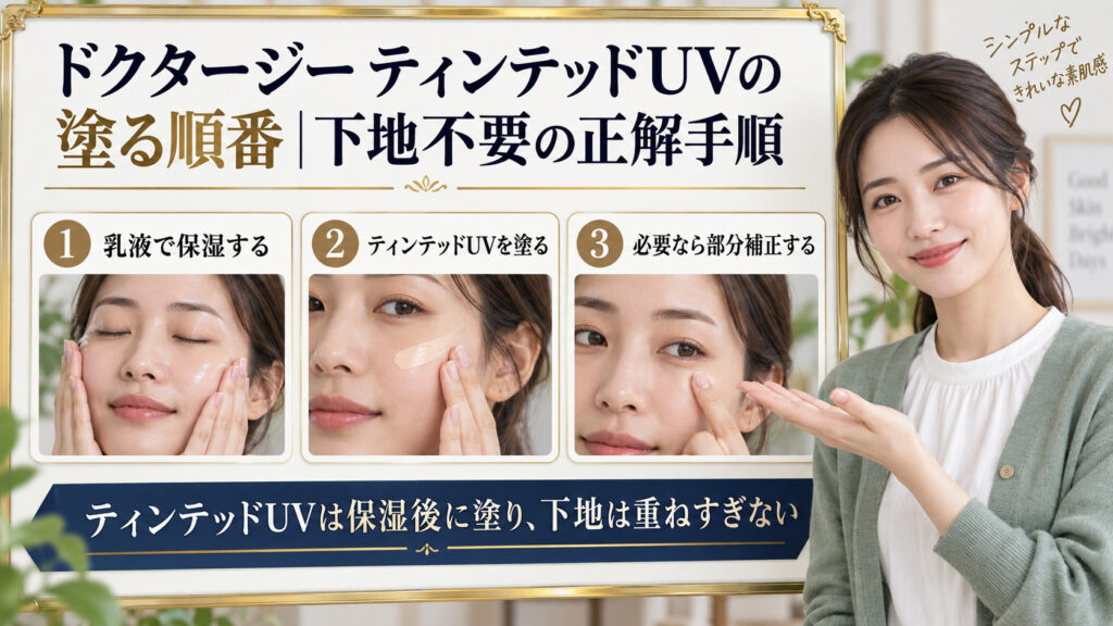 ドクタージー ティンテッドUVを使う順番のアイキャッチ